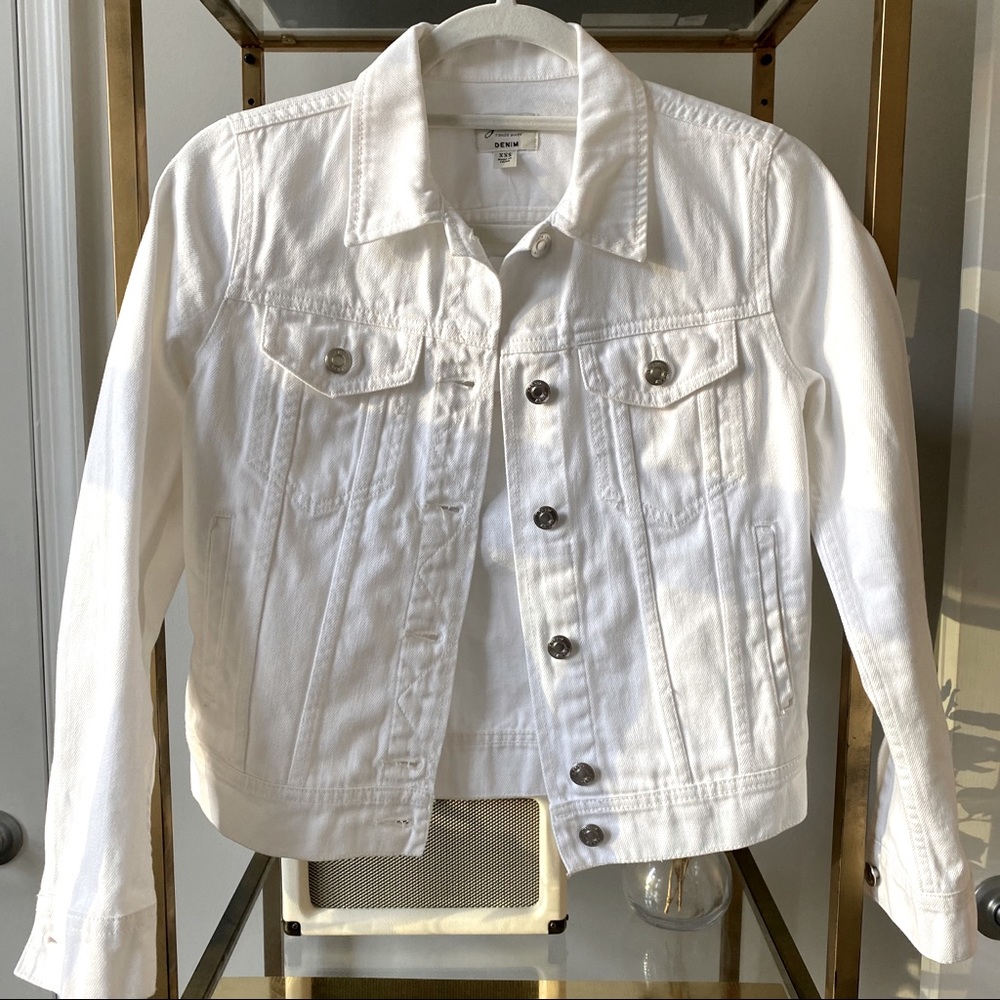 J Crew | White Denim Jacket